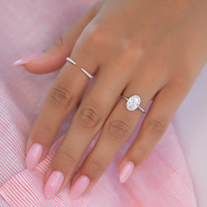 The Crown Kamellie Set With A 1 Carat Oval Lab Diamond