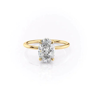 The Crown Kamellie Set With A 2 Carat Oval Lab Diamond