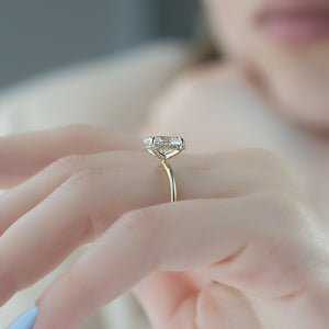 The Crown Kamellie Set With A 1 Carat Oval Lab Diamond