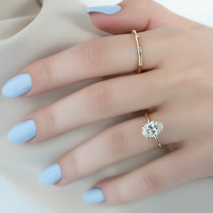 The Crown Kamellie Set With A 2 Carat Oval Lab Diamond
