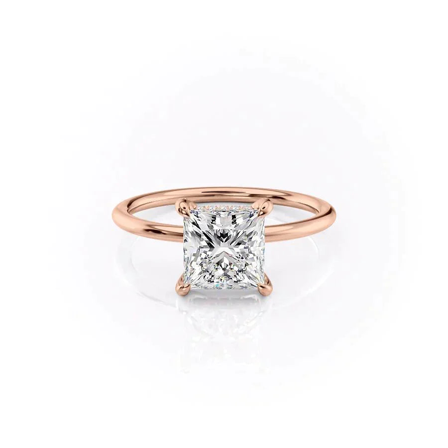 The Crown Kamellie Set With A 3 Carat Princess Lab Diamond