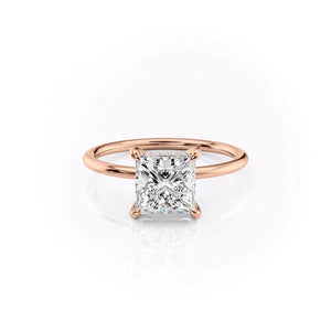 The Crown Kamellie Set With A 3 Carat Princess Lab Diamond