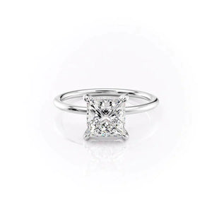 The Crown Kamellie Set With A 2.5 Carat Princess Lab Diamond