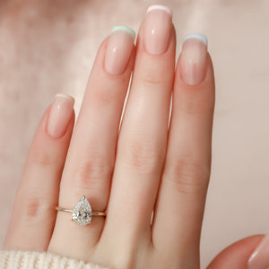 The Crown Kamellie Set With A 2 Carat Pear Lab Diamond
