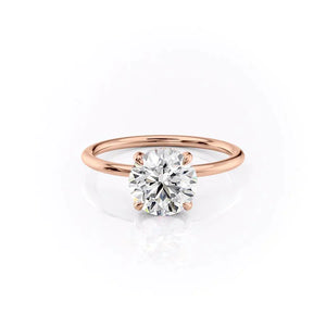 The Crown Kamellie Set With A 1.5 Carat Round Lab Diamond