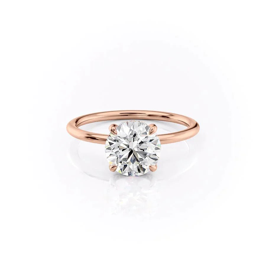 The Crown Kamellie Set With A 1 Carat Round Lab Diamond