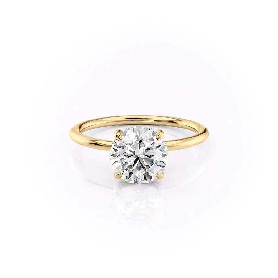 The Crown Kamellie Set With A 3 Carat Round Lab Diamond