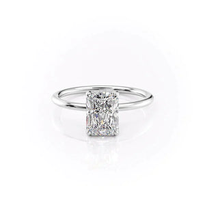 The Crown Kamellie Set With A 1 Carat Radiant Lab Diamond