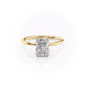 The Crown Kamellie Set With A 4.5 Carat Radiant Moissanite