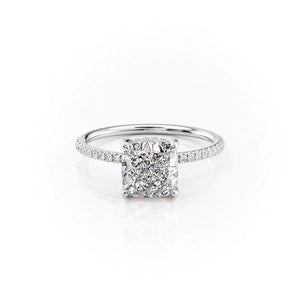 The Pave Crown Kamellie Set With A 4.5 Carat Cushion Moissanite