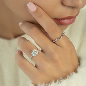 The Pave Crown Kamellie Set With A 2 Carat Cushion Lab Diamond