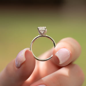 The Pave Crown Kamellie Set With A 2 Carat Emerald Lab Diamond