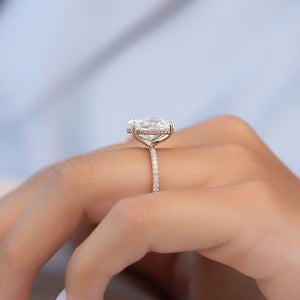The Pave Crown Kamellie Set With A 2 Carat Oval Lab Diamond