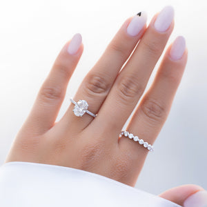 The Pave Crown Kamellie Set With A 2 Carat Oval Lab Diamond