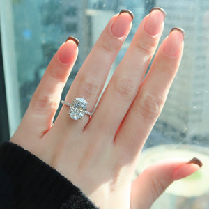 The Pave Crown Kamellie Set With A 2 Carat Oval Lab Diamond