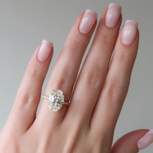 The Pave Crown Kamellie Set With A 2 Carat Oval Lab Diamond