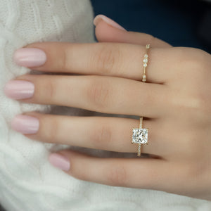 The Pave Crown Kamellie Set With A 2 Carat Princess Lab Diamond