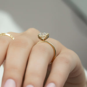 The Pave Crown Kamellie Set With A 2 Carat Princess Lab Diamond