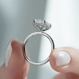 The Pave Crown Kamellie Set With A 2 Carat Radiant Lab Diamond