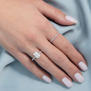 The Pave Crown Kamellie Set With A 2 Carat Radiant Lab Diamond