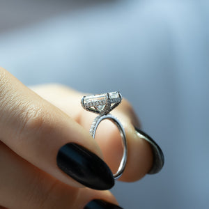 The Pave Crown Kamellie Set With A 2 Carat Radiant Lab Diamond