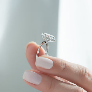 The Pave Crown Kamellie Set With A 2 Carat Radiant Lab Diamond