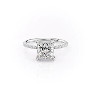 The Pave Crown Kamellie Set With A 1 Carat Princess Lab Diamond