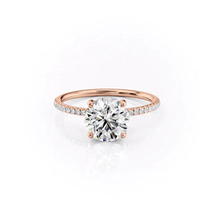 The Pave Crown Kamellie Set With A 3 Carat Round Lab Diamond