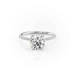 The Pave Crown Kamellie Set With A 2.5 Carat Round Lab Diamond