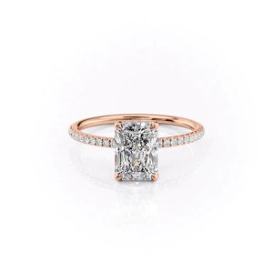 The Pave Crown Kamellie Set With A 1 Carat Radiant Lab Diamond