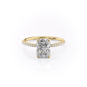 The Pave Crown Kamellie Set With A 2 Carat Radiant Lab Diamond