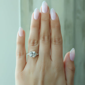 The Kristen Set With A 2 Carat Cushion Lab Diamond