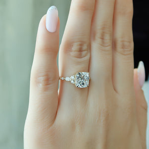 The Kristen Set With A 2 Carat Cushion Lab Diamond