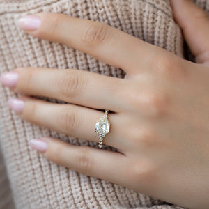 The Kristen Set With A 2 Carat Elongated Cushion Lab Diamond
