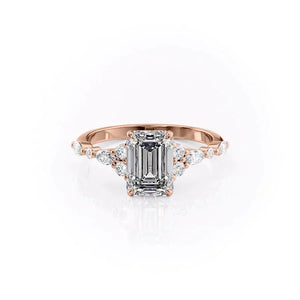 The Kristen Set With A 1 Carat Emerald Lab Diamond