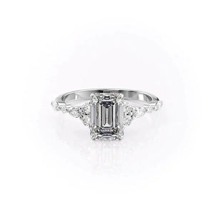 The Kristen Set With A 3 Carat Emerald Lab Diamond