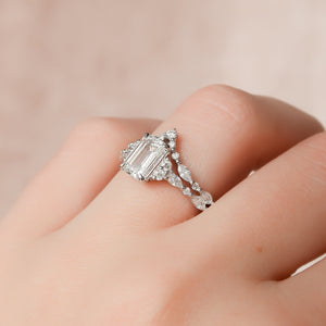 The Kristen Set With A 2 Carat Emerald Lab Diamond