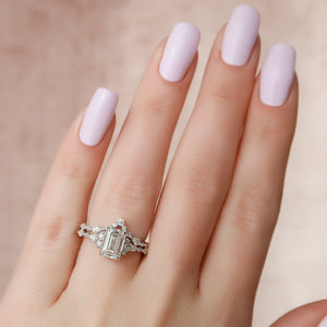 The Kristen Set With A 2 Carat Emerald Lab Diamond