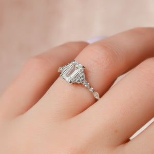 The Kristen Set With A 2 Carat Emerald Lab Diamond