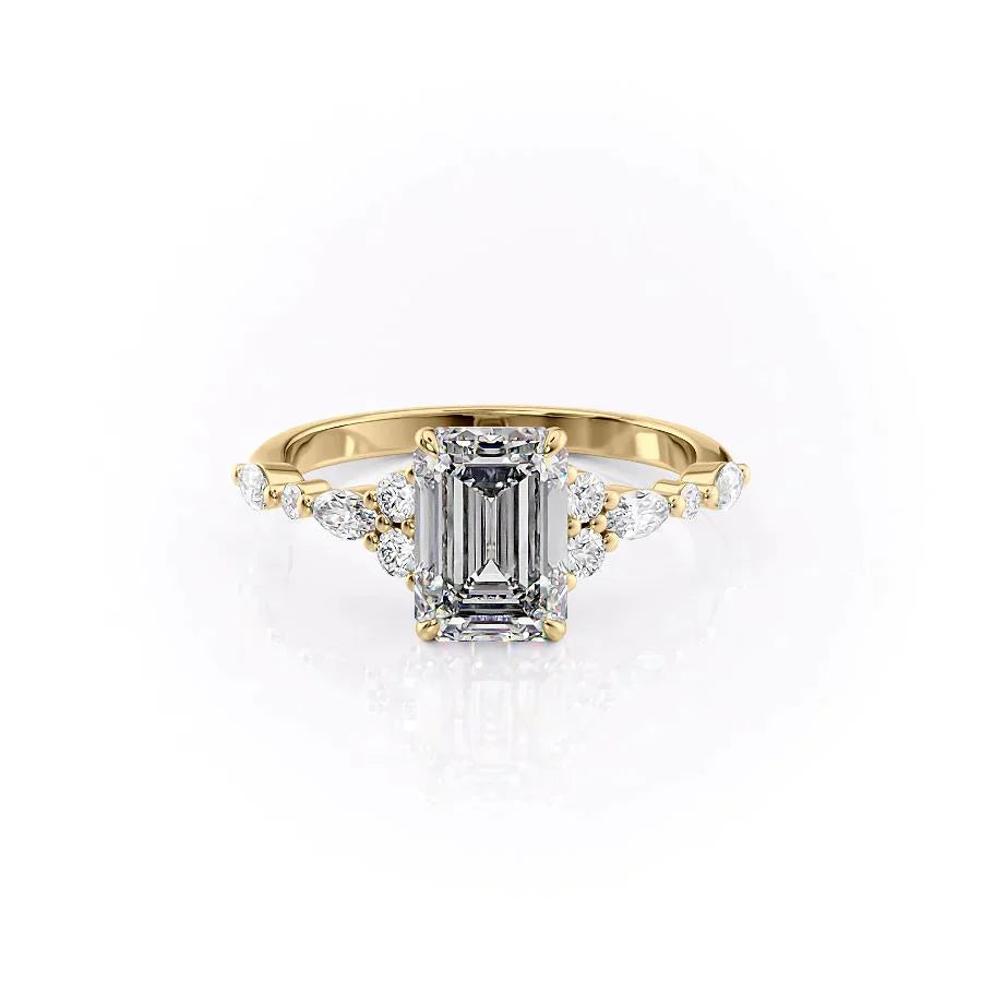 The Kristen Set With A 2.5 Carat Emerald Lab Diamond