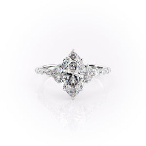 The Kristen Set With A 1.5 Carat Marquise Lab Diamond