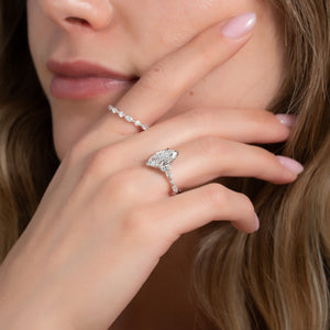 The Kristen Set With A 2 Carat Marquise Lab Diamond