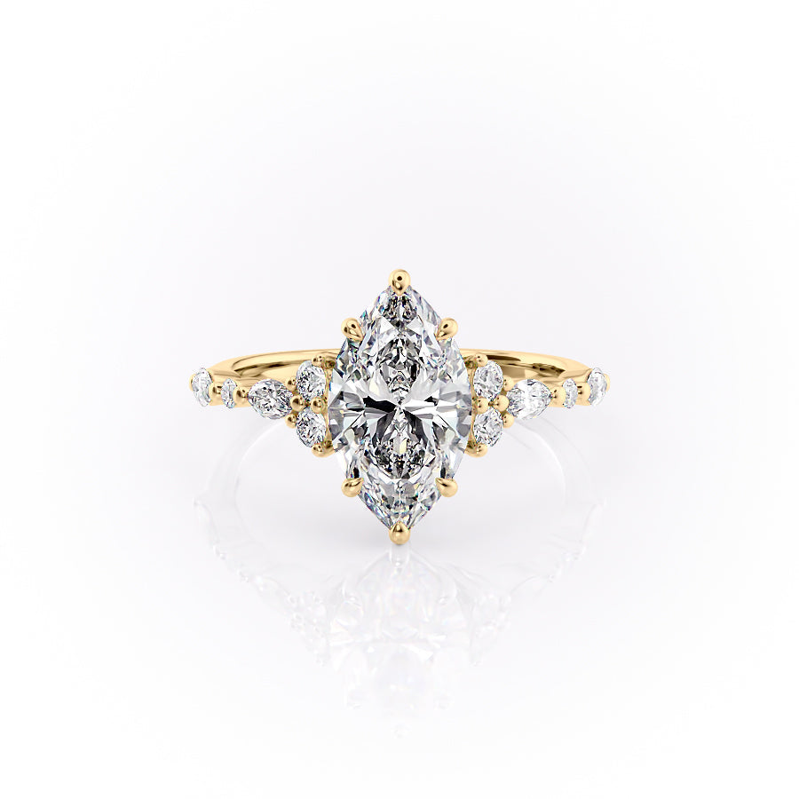 The Kristen Set With A 1 Carat Marquise Moissanite