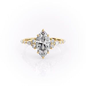 The Kristen Set With A 3 Carat Marquise Moissanite