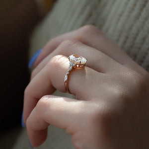 The Kristen Set With A 2 Carat Oval Lab Diamond