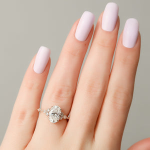 The Kristen Set With A 2 Carat Oval Lab Diamond