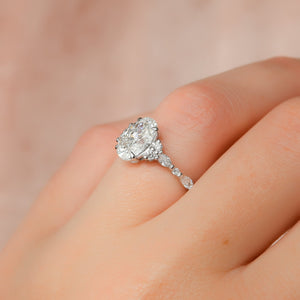 The Kristen Set With A 2 Carat Oval Lab Diamond