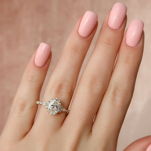 The Kristen Set With A 2 Carat Oval Lab Diamond