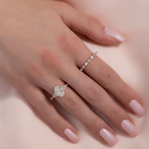 The Kristen Set With A 2 Carat Oval Lab Diamond