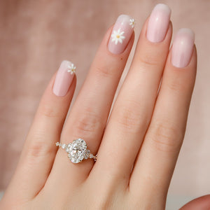 The Kristen Set With A 2 Carat Oval Lab Diamond